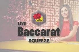 Live Dealer logo of Baccarat Squeeze from Evolution at Oscarspin