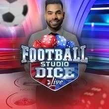 Official Live Dealer logo: Football Studio Dice by Evolution at Oscarspin
