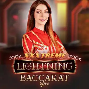 Lightning Baccarat logo – Live Dealer by Evolution at Oscarspin